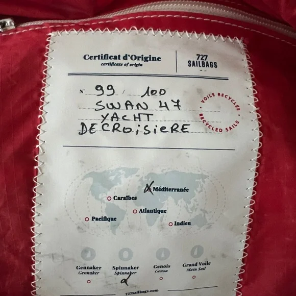 727 Sailbag bag - France - Recycled Sail - French Market Bag - Picture 4 of 6